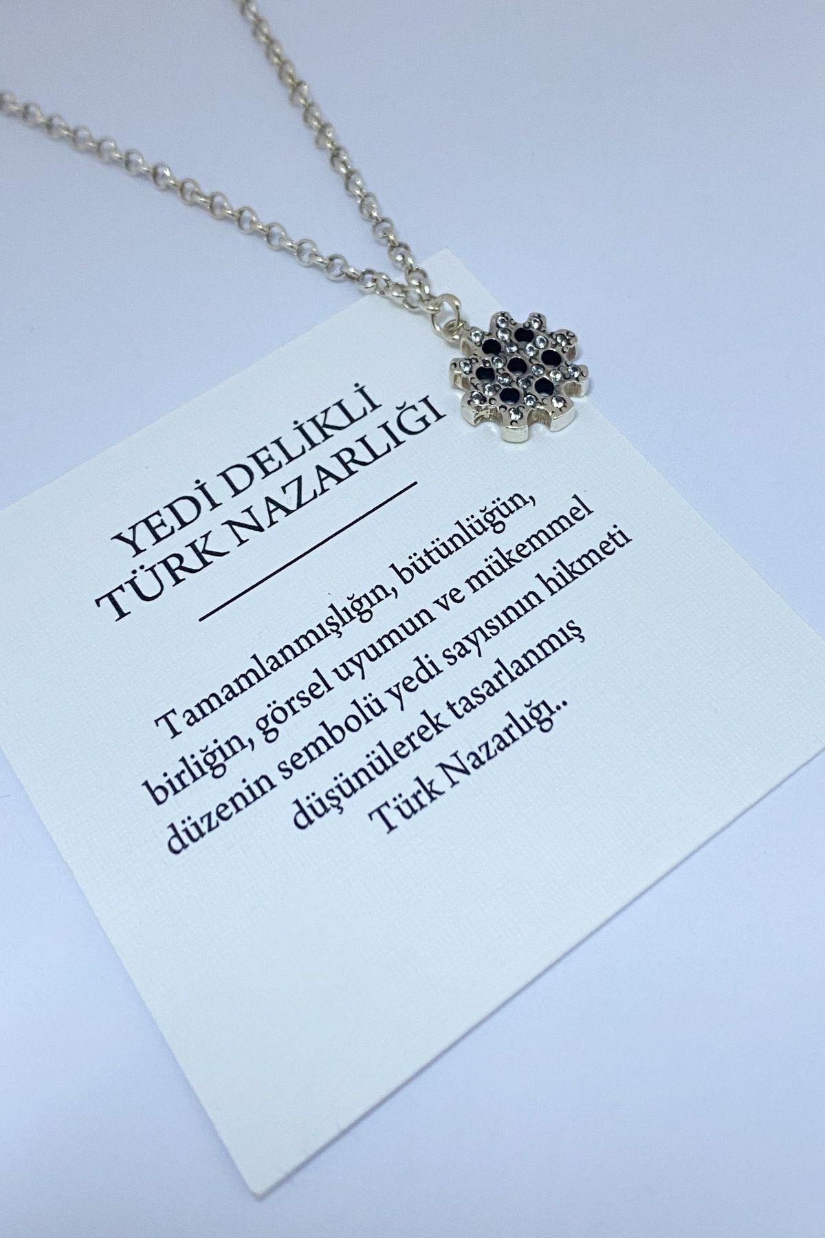 Yedi Delikli Türk Nazarlığı Taşlı Halhal